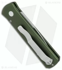 Pro-Tech Godson Automatic Knife OD Green (3.15" Satin) 721 -Avokelavavat Sales Store Protech Godson green satin 721 BHQ 26541 jr side