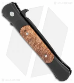 Pro-Tech Knives Large Don Knife Maple Burl (4.5" Black) 1907 8 Pro-Tech Knives Large Don Knife Maple Burl (4.5" Black) 1907 -Avokelavavat Sales Store Protech Large Don Maple Auto Satin 1907 BHQ 8005 jr side