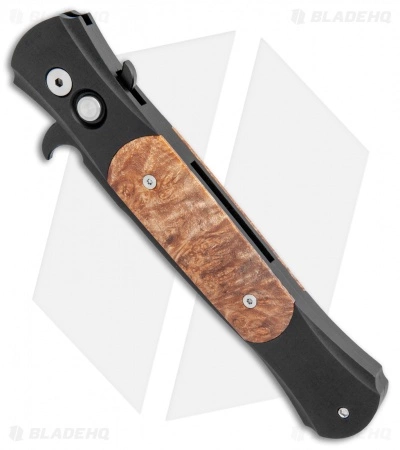 Pro-Tech Knives Large Don Knife Maple Burl (4.5" Black) 1907 4 Pro-Tech Knives Large Don Knife Maple Burl (4.5" Black) 1907 - Image 2