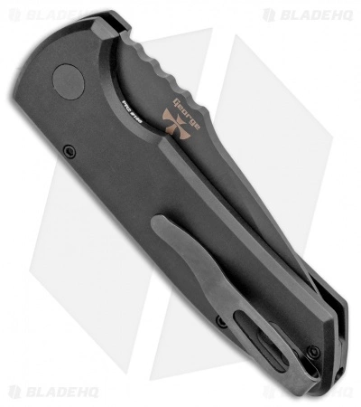 Pro-Tech Les George SBR Automatic Knife Black Aluminum (2.6" Black) 5 Pro-Tech Les George SBR Automatic Knife Black Aluminum (2.6" Black) - Image 3