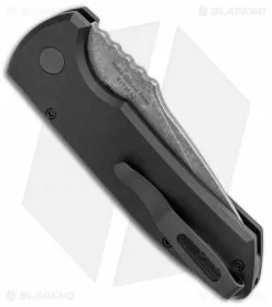 Pro-Tech Les George SBR Prototype Automatic Knife Knurled (2.6" Acid Wash) -Avokelavavat Sales Store Protech Les George SBR Prototype Auto Knurled BHQ 94237 jr side