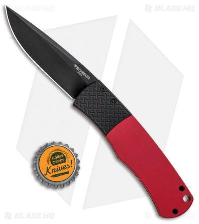 Pro-Tech Magic BR-1 "Whiskers" Automatic Red Aluminum (3.125" Black) BR-1.7 6 Pro-Tech Magic BR-1 "Whiskers" Automatic Red Aluminum (3.125" Black) BR-1.7 - Image 4