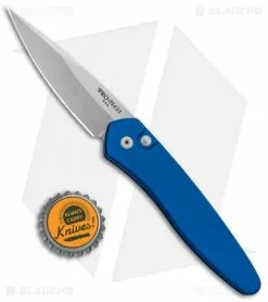 Pro-Tech Newport Automatic Knife Blue (3" Stonewash) 3405-Blue -Avokelavavat Sales Store Protech Newport Auto Blue SW 3405 BHQ 89924 jr bottlecap