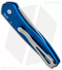 Pro-Tech Newport Automatic Knife Blue (3" Stonewash) 3405-Blue -Avokelavavat Sales Store Protech Newport Auto Blue SW 3405 BHQ 89924 jr side