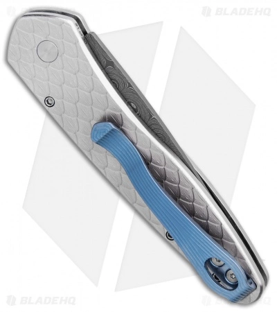 Pro-Tech Custom Newport Automatic Knife Feathered Stainless Steel (3" Damascus) 4 Pro-Tech Custom Newport Automatic Knife Feathered Stainless Steel (3" Damascus) - Image 2