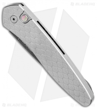 Pro-Tech Custom Newport Automatic Knife Feathered Stainless Steel (3" Damascus) 5 Pro-Tech Custom Newport Automatic Knife Feathered Stainless Steel (3" Damascus) - Image 3