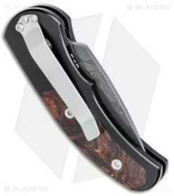 Pro-Tech Custom Runt J4 Automatic Desert Ironwood (1.94" Damascus) 4456-DIW -Avokelavavat Sales Store Protech Runt Custom Ironwood Handle Damascus 4456 DIW BHQ 80660 jr side