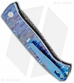 Pro-Tech Small Brend Auto Moku-Ti Handle (2.75 Mosaic Dam) -Avokelavavat Sales Store Protech Small Brend Auto Moku Ti Handle Mosaic Damascus BHQ 110625 jr side