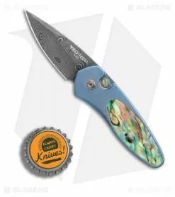 Pro-Tech Sprint Custom Automatic Knife Abalone/Blue Ti (1.95" Damascus) -Avokelavavat Sales Store Protech Sprint Ti Abalone Custom BHQ 85761 er bottlecap