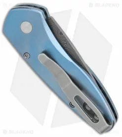 Pro-Tech Sprint Custom Automatic Knife Abalone/Blue Ti (1.95" Damascus) -Avokelavavat Sales Store Protech Sprint Ti Abalone Custom BHQ 85761 er side