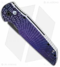 Pro-Tech TR-3 Automatic Knife Custom PK Anodized "Binary" Print (3.5" Black) -Avokelavavat Sales Store Protech TR 3 Auto PK Anodized Name Black PK 7 BHQ 94364 jr spine