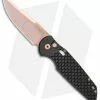Pro-Tech TR-3 Custom Automatic Knife Black Fish Scale (3.5" Compound Rose Gold)