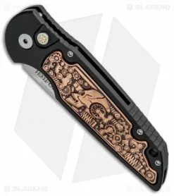 Pro-Tech TR-3 Custom Shaw Steampunk Automatic Knife Copper/Black (3.3" Mirror) 7 Pro-Tech TR-3 Custom Shaw Steampunk Automatic Knife Copper/Black (3.3" Mirror) -Avokelavavat Sales Store Protech TR 3 Custom Shaw Steampunk Auto Copper Black Mirror TR 3.52 CG BHQ 91645 jr spine