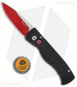 Pro-Tech Red Devil TR-2 Automatic Knife Black (3" Two-Tone) -Avokelavavat Sales Store Protech Tactical Response 2 Auto Black Satin Red TR 2.21 BHQ 101305 jr bottlecap