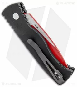 Pro-Tech Red Devil TR-2 Automatic Knife Black (3" Two-Tone) -Avokelavavat Sales Store Protech Tactical Response 2 Auto Black Satin Red TR 2.21 BHQ 101305 jr side