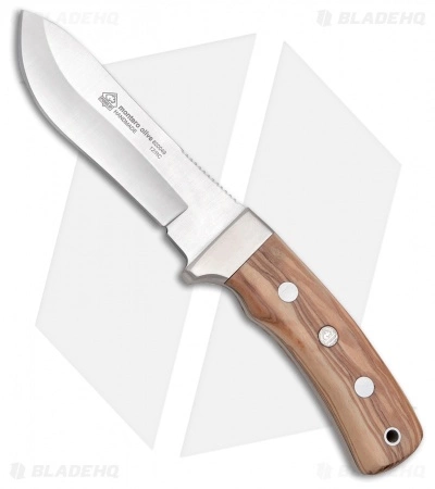 Puma IP Montero Fixed Blade Knife Smooth Olive Wood (4.625" Satin) 820049 3 Puma IP Montero Fixed Blade Knife Smooth Olive Wood (4.625" Satin) 820049