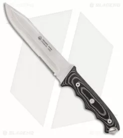 Puma IP Vacuero Fixed Blade Knife Black Micarta (6.625" Satin Serr) 840680