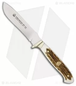 Puma Jagdnicker 240 Fixed Blade Knife Stag (4.125" Satin) 113087