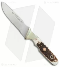 Puma Raubwild Fixed Blade Knife Stag (3.75" Satin Serr) 113403