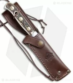 Puma Stag Horn Skinner Fixed Blade Knife Genuine Stag (5.125" Satin) 116393 -Avokelavavat Sales Store Puma Stag Horn Skinner Genuine Stag Satin 116393 BHQ 52296 jr sheath
