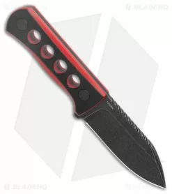 QSP Canary Neck Knife Fixed Blade Black/Red G-10 (2.5" BW) 7 QSP Canary Neck Knife Fixed Blade Black/Red G-10 (2.5" BW) -Avokelavavat Sales Store QSP Canary Neck Knife Black Red G 10 BlackWash BHQ 175582 jr spine