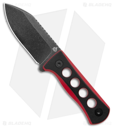QSP Canary Neck Knife Fixed Blade Black/Red G-10 (2.5" BW) 3 QSP Canary Neck Knife Fixed Blade Black/Red G-10 (2.5" BW)