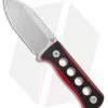 QSP Canary Neck Knife Fixed Blade Black/Red G-10 (2.5" SW)