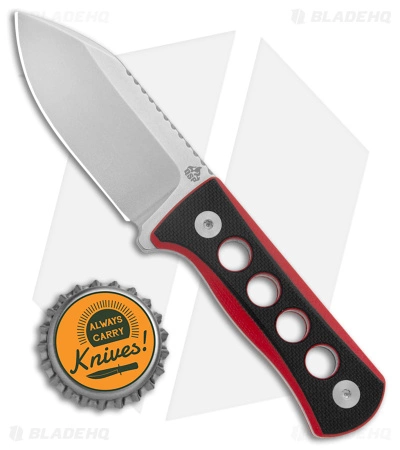 QSP Canary Neck Knife Fixed Blade Black/Red G-10 (2.5" SW) 6 QSP Canary Neck Knife Fixed Blade Black/Red G-10 (2.5" SW) - Image 4