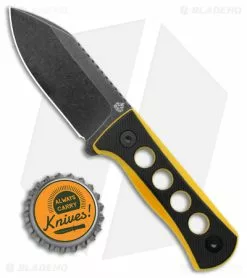 QSP Canary Neck Knife Fixed Blade Black/Yellow G-10 (2.5" BW) 9 QSP Canary Neck Knife Fixed Blade Black/Yellow G-10 (2.5" BW) -Avokelavavat Sales Store QSP Canary Neck Knife Black Yellow G 10 BlackWash BHQ 175581 jr bottlecap