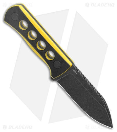 QSP Canary Neck Knife Fixed Blade Black/Yellow G-10 (2.5" BW) 4 QSP Canary Neck Knife Fixed Blade Black/Yellow G-10 (2.5" BW) - Image 2