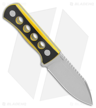 QSP Canary Neck Knife Fixed Blade Black/Yellow G-10 (2.5" SW) 4 QSP Canary Neck Knife Fixed Blade Black/Yellow G-10 (2.5" SW) - Image 2