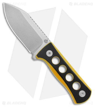 QSP Canary Neck Knife Fixed Blade Black/Yellow G-10 (2.5" SW) 3 QSP Canary Neck Knife Fixed Blade Black/Yellow G-10 (2.5" SW)