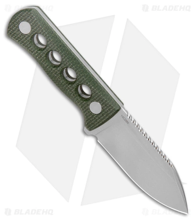 QSP Canary Neck Knife Fixed Blade Green Micarta (2.5" SW) 4 QSP Canary Neck Knife Fixed Blade Green Micarta (2.5" SW) - Image 2