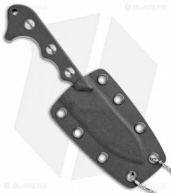 QSP Neckmuk Fixed Blade Neck Knife Black G-10 (2.8" Satin) QS125-A -Avokelavavat Sales Store QSP Neckmuck Black G 10 Satin BHQ 108189 jr sheath