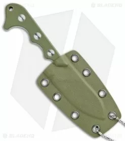 QSP Neckmuk Fixed Blade Neck Knife Green G-10 (2.8" Satin) QS125-C -Avokelavavat Sales Store QSP Neckmuck Green G 10 Satin BHQ 111670 jr sheath