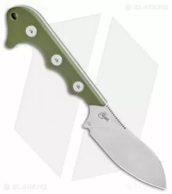 QSP Neckmuk Fixed Blade Neck Knife Green G-10 (2.8" Satin) QS125-C -Avokelavavat Sales Store QSP Neckmuck Green G 10 Satin BHQ 111670 jr spine