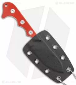 QSP Neckmuk Fixed Blade Neck Knife Red G-10 (2.9" Satin) QS125-G -Avokelavavat Sales Store QSP Neckmuk Fixed Blade Neck Knife Red G 10 Satin BHQ 135208 jr sheath