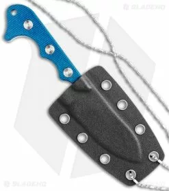 QSP Neckmuk Fixed Blade Neck Knife Blue Linen Micarta (2.9" Satin) QS125-D -Avokelavavat Sales Store QSP Neckmuk Neck Knife Blue Micarta Satin QS125 D BHQ 120003 jr sheath