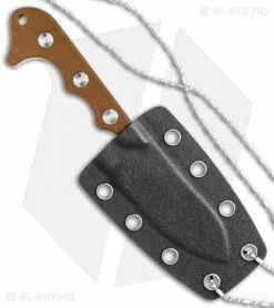 QSP Neckmuk Fixed Blade Neck Knife Brown Linen Micarta (2.9" Satin) QS125-E -Avokelavavat Sales Store QSP Neckmuk Neck Knife Brown Micarta Satin QS125 E BHQ 120029 jr sheath