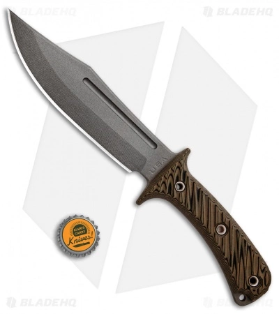RMJ Tactical Jungle Combat Fixed Blade Knife Hyena Brown G-10 (6.5" Gray) 6 RMJ Tactical Jungle Combat Fixed Blade Knife Hyena Brown G-10 (6.5" Gray) - Image 4