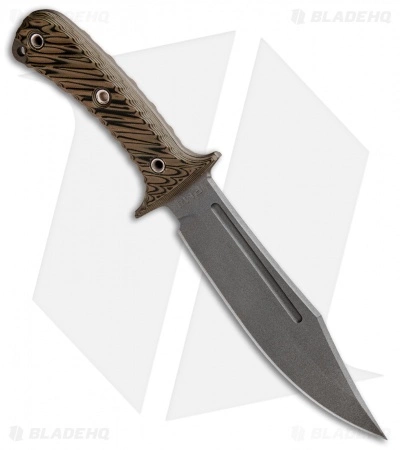 RMJ Tactical Jungle Combat Fixed Blade Knife Hyena Brown G-10 (6.5" Gray) 4 RMJ Tactical Jungle Combat Fixed Blade Knife Hyena Brown G-10 (6.5" Gray) - Image 2