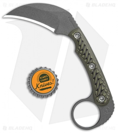 RMJ Tactical Korbin Karambit Fixed Blade Dirty Olive G-10 (3" Gray) 6 RMJ Tactical Korbin Karambit Fixed Blade Dirty Olive G-10 (3" Gray) - Image 4