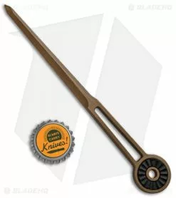 RMJ Tactical Quill Stainless Steel Pocket Pry Bar Awl W/ Sheath - Burnt Bronze -Avokelavavat Sales Store RMJ Tactical Quill SS Pocket Pry Bar Awl Sheath Burnt Bronze BHQ 92769 jr bottlecap