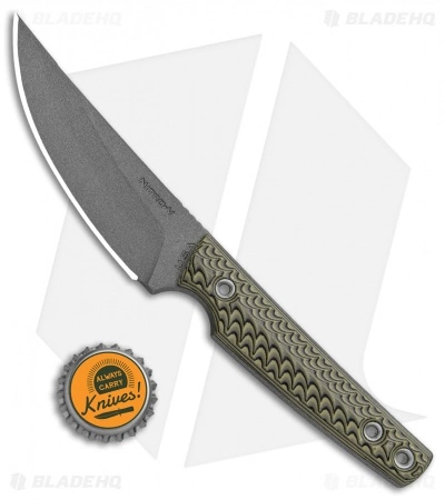 RMJ Tactical Unmei Fixed Blade Knife Dirty Olive G-10 (3.875" Tungsten Cerakote) 6 RMJ Tactical Unmei Fixed Blade Knife Dirty Olive G-10 (3.875" Tungsten Cerakote) - Image 4