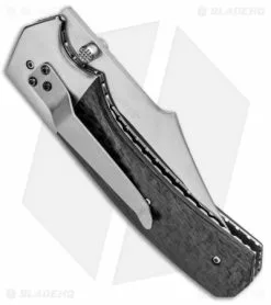 Rainy & Cory Vallotton Freedom Fighter D/A Automatic Knife (4" Satin) #16 -Avokelavavat Sales Store Rainy and Cory Vallotton Freedom Fighter DA Auto CF 16 BHQ 27727 jr side