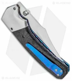 Rainy & Cory Vallotton Freedom Fighter D/A Automatic Knife Carbon Fiber #7 -Avokelavavat Sales Store Rainy and Cory Vallotton Freedom Fighter DA Auto CF 7 BHQ 92834 jr side