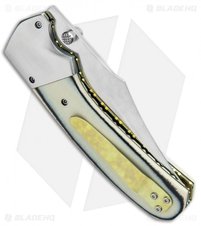 Rainy & Cory Vallotton Freedom Fighter D/A Automatic Knife Ivory Micarta #5 5 Rainy & Cory Vallotton Freedom Fighter D/A Automatic Knife Ivory Micarta #5 - Image 3