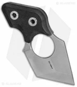 Real Steel Knives Real Steel Black Cat Tactical Fixed Blade Neck Knife Black G-10 (2.2" Stonewash) -Avokelavavat Sales Store Real Steel Black Cat Coal Black SW RS3125 BHQ 81126 jr spine