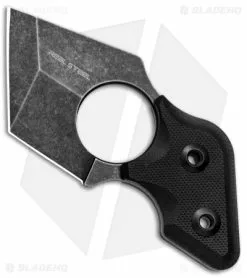 Real Steel Knives Real Steel Black Cat Tactical Fixed Blade Neck Knife Black G-10 (2.2" Black SW)