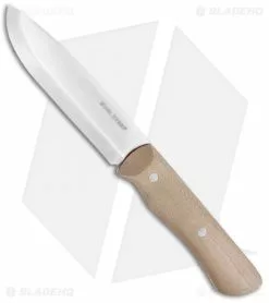Real Steel Knives Real Steel Bushcraft III Fixed Blade Knife Coyote Tan G-10 (4" Satin) RS3726